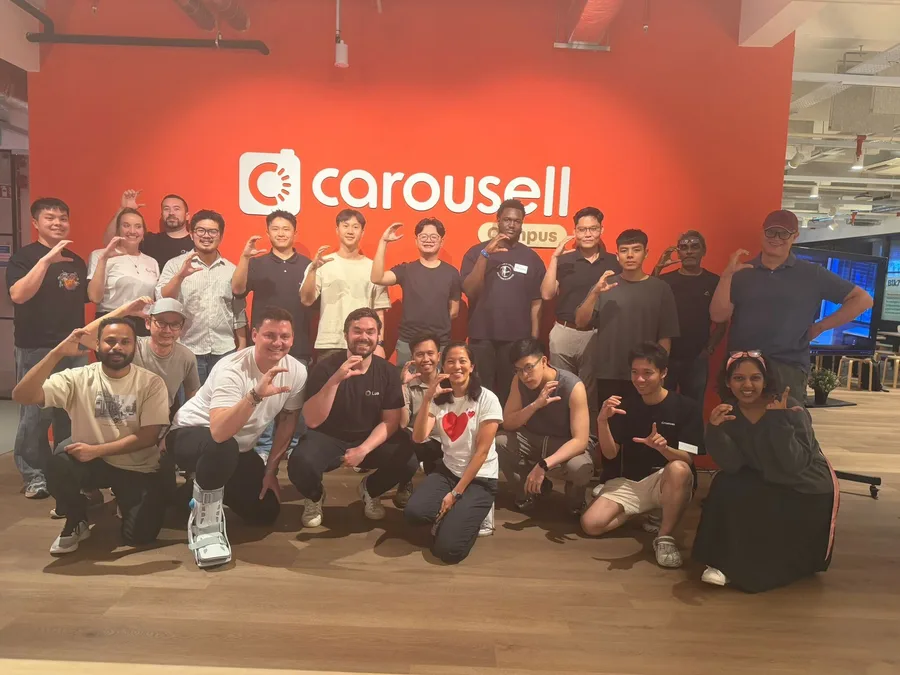 A crowd of builders at a Lua meetup in Singapore